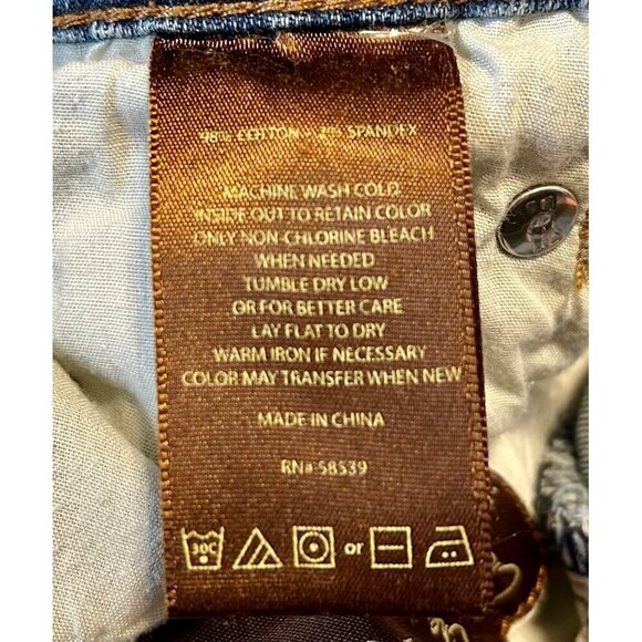 Kut From The Kloth Womens Distressed Blue Denim Jeans Size 14 Straight Leg - Picture 11 of 11